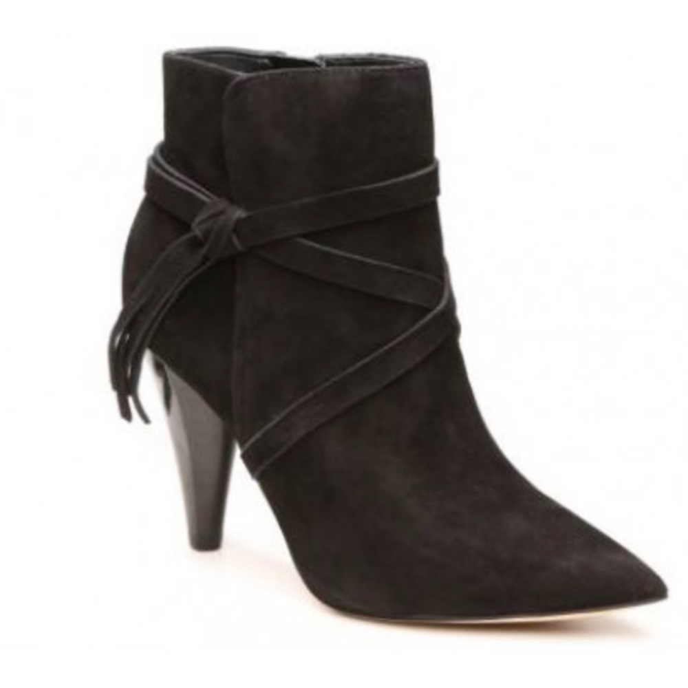 Marc Fisher Frenchy Bootie. Black suede. Size 8.